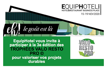 EquipHotel vous invite à participer à la 3e édition des TROPHÉES VALO RESTO PRO © pour valoriser vos projets durables