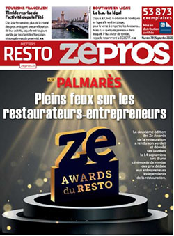Resto France Experts présent  à ZE AWARDS DU RESTO – 14 septembre 2020 à Paris